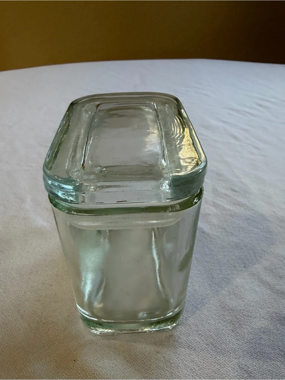 VTG Clear Glass Rectangular Storage Jar with sealed Lid - Transparent